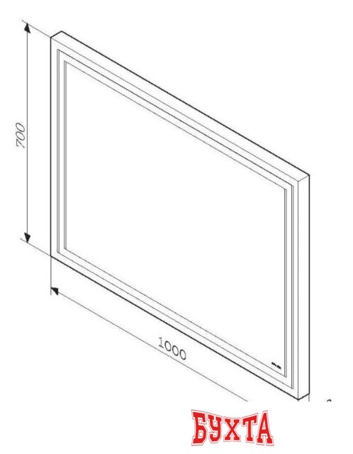 Мебель для ванных комнат AM.PM Зеркало Gem 100 M91AMOX1001WG 2