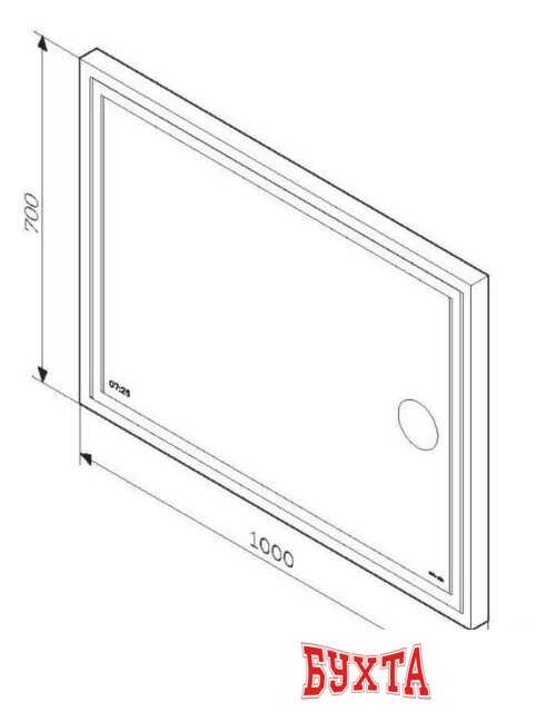 Мебель для ванных комнат AM.PM Зеркало Gem 100 M91AMOX1003WG 2