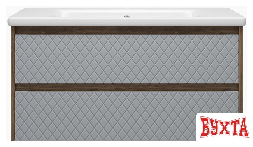 Мебель для ванных комнат Brevita Тумба под умывальник Chester 100 CHE-09100-49502Я (серый/темное дерево) 1