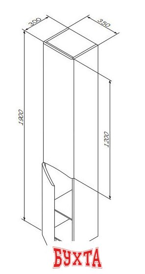 Мебель для ванных комнат AM.PM Шкаф-пенал Like [M80CSL0356WG] 2