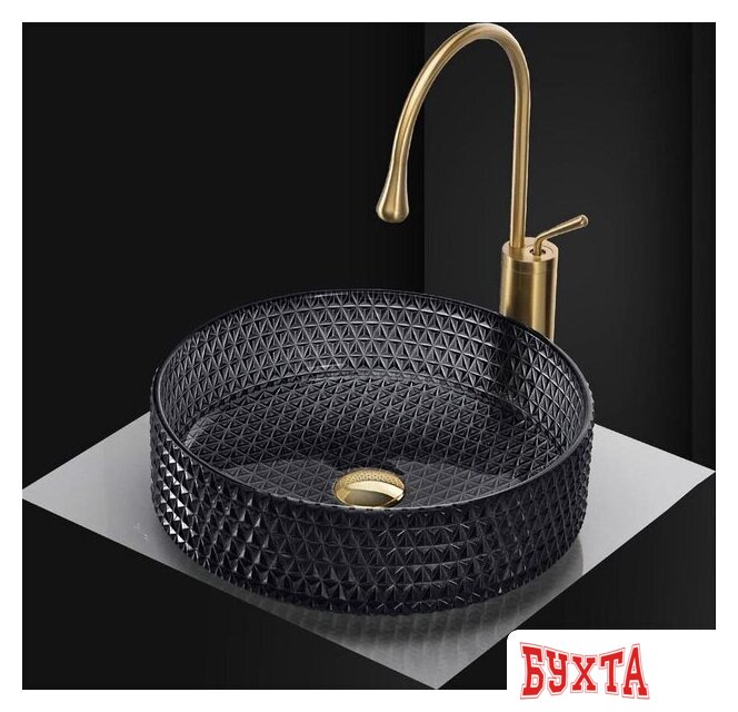 Умывальник Rea Cristal Black REAU9671 5