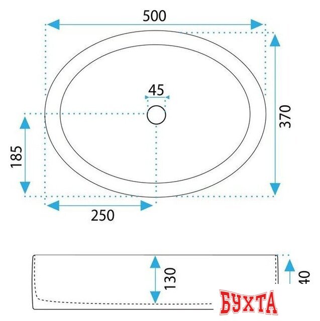 Умывальник Rea Fonda U0604 (белый) 5