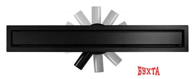 Трап/канал Roxen Supra Black 91050-75 5