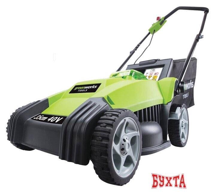 Газонокосилка Greenworks G40LM35K4 (с 1-м АКБ 4 а*ч) 2
