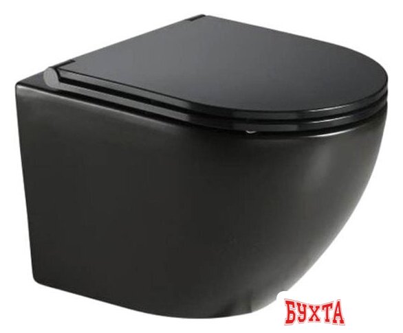 Унитаз подвесной CeramaLux 2197MB (черный матовый) 1