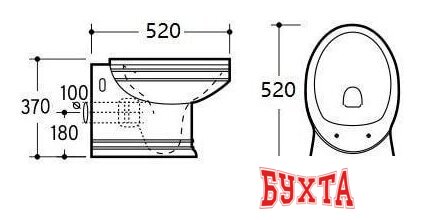 Унитаз подвесной CeramaLux 4288 2