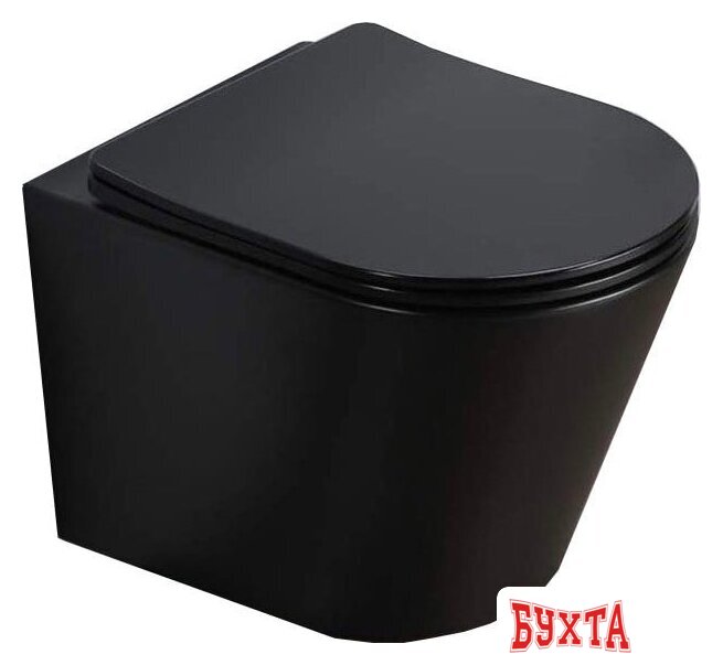 Унитаз подвесной CeramaLux B2330-1MB (черный матовый) 1