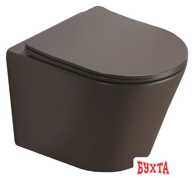 Унитаз подвесной CeramaLux B2330-2MDH (серый матовый) 1