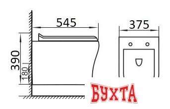Унитаз подвесной CeramaLux CL 2100 4