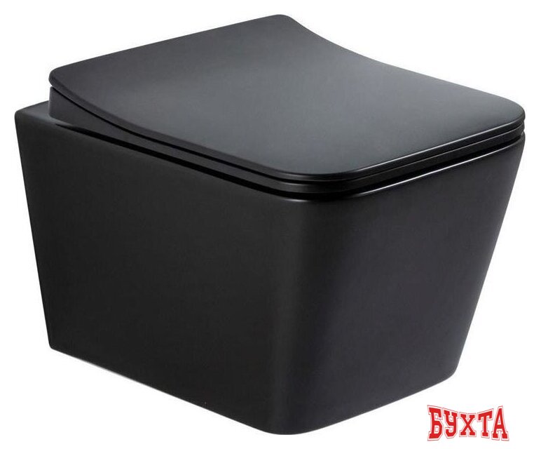 Унитаз подвесной Gid Tr2144BM (черный матовый)