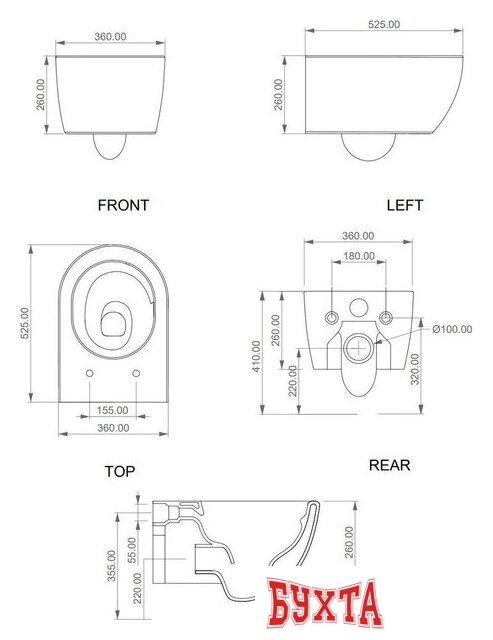 Унитаз подвесной GSG Ceramic Design Like LKWCSOEC000 2