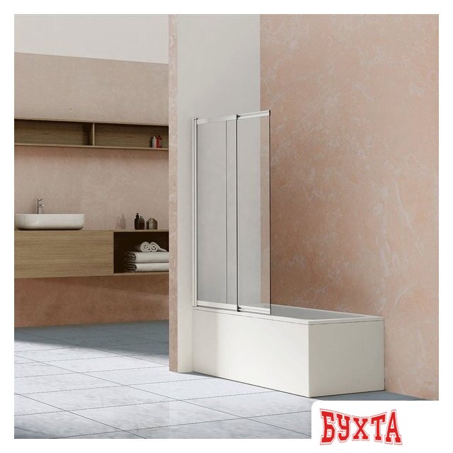 Стеклянная шторка для ванны Vincea VSB-1E100CL (хром/прозрачное) 1
