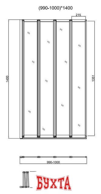 Душевая дверь Vincea VSB-31100CL 3
