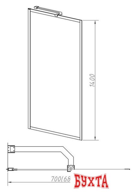 Душевая дверь Vincea VSB-41700CLGM 3