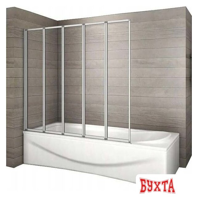 Стеклянная шторка для ванны Rea Idea 120 (хром/прозрачное стекло)