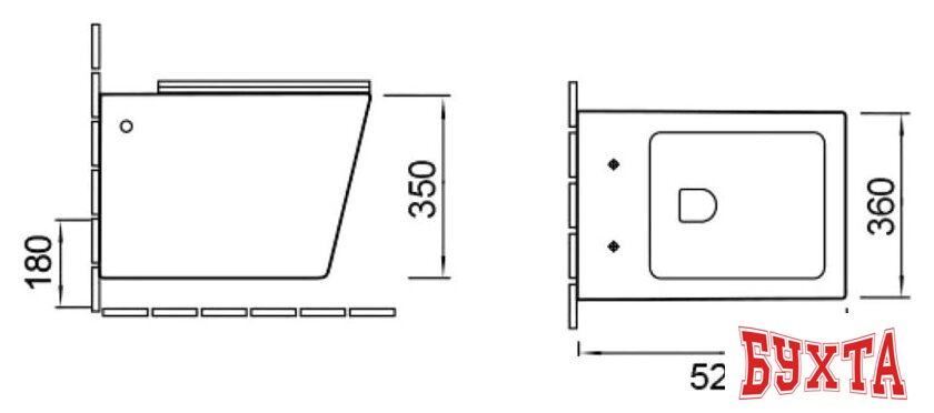 Унитаз подвесной Vincea Q-Line VT1-12 (белый) 3