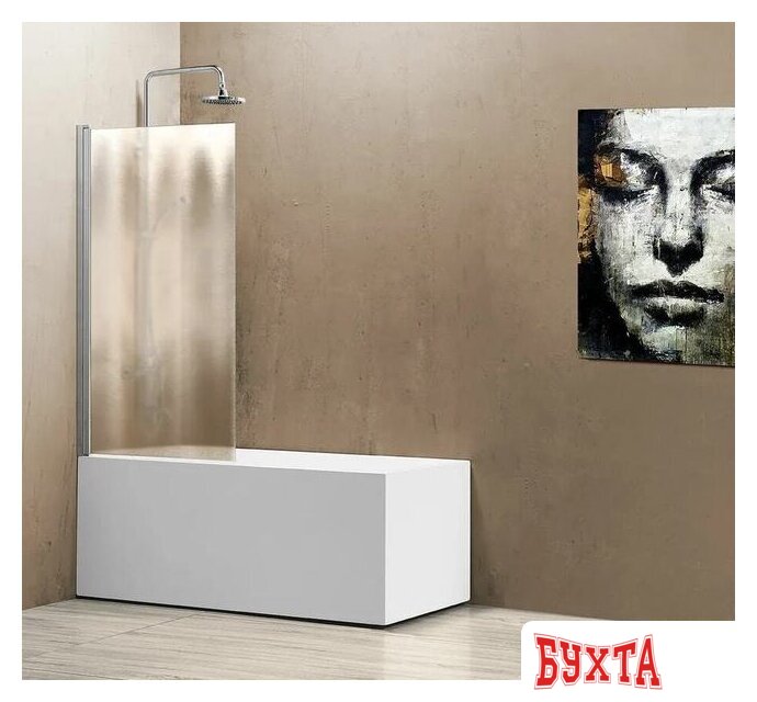 Стеклянная шторка для ванны Vincea VSB VSB-11800CH (хром/шиншилла) 1