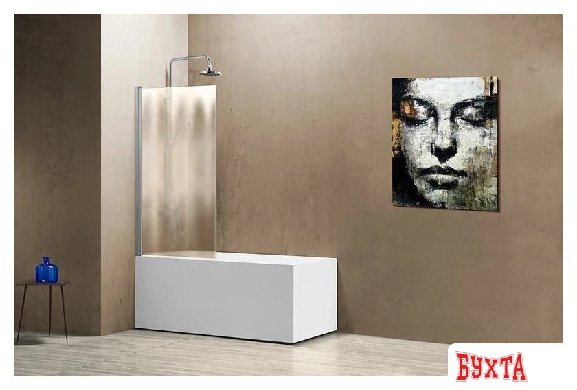 Стеклянная шторка для ванны Vincea VSB VSB-11800CH (хром/шиншилла) 2