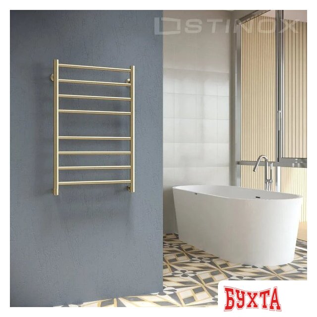 Полотенцесушитель Stinox Toscana 50x80 tos80ls (латунь сатин) 2