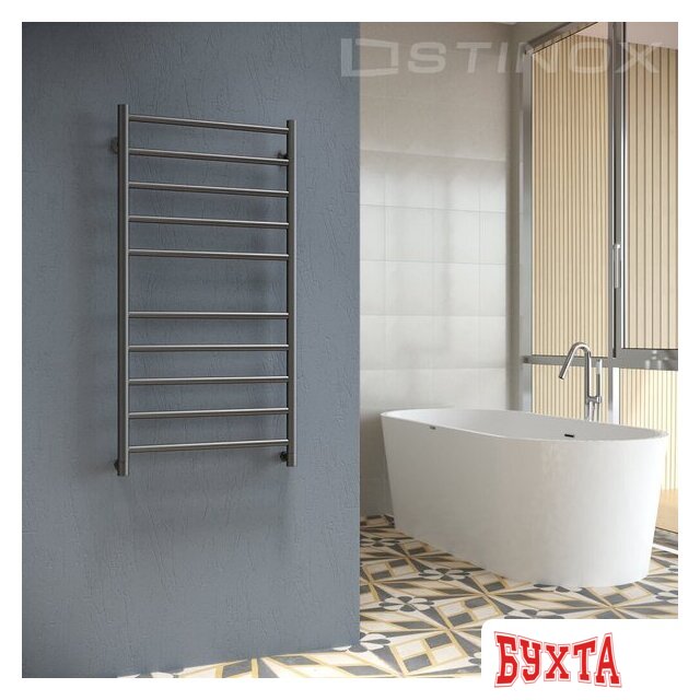 Полотенцесушитель Stinox Toscana 50x100 tos100 Ral 9005 (черный матовый) 2