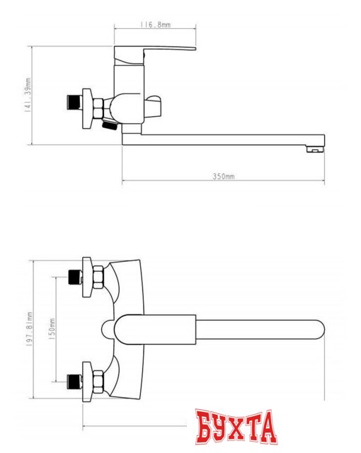 Смеситель Econoce EC0272WT 2