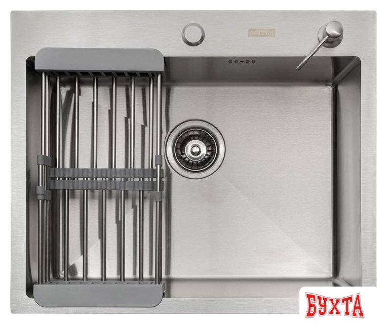Кухонная мойка ARFEKA ECO AR мойка 600*500, коландер, дозатор SATIN 3