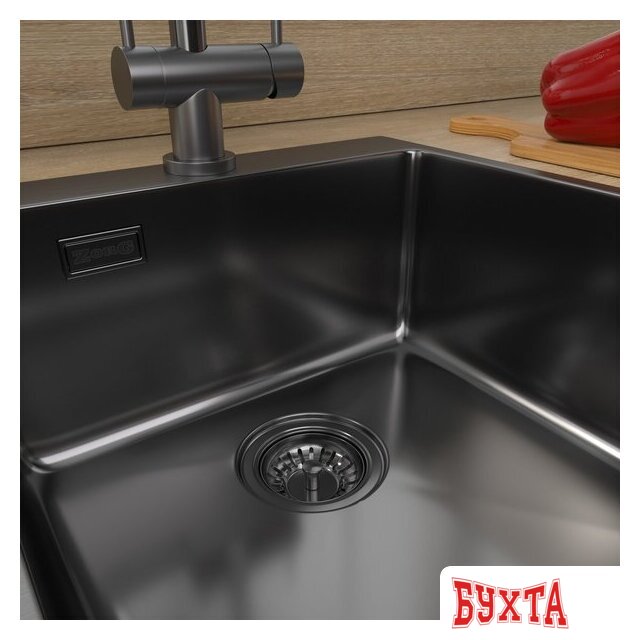 Кухонная мойка ZorG ZRN 5045 Premium PVD Gunblack 4