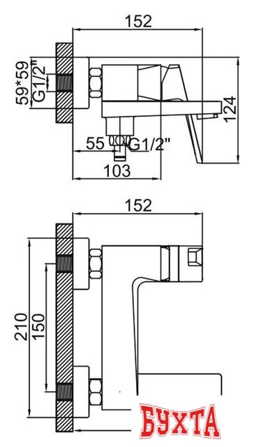 Смеситель Ledeme L3192G 2