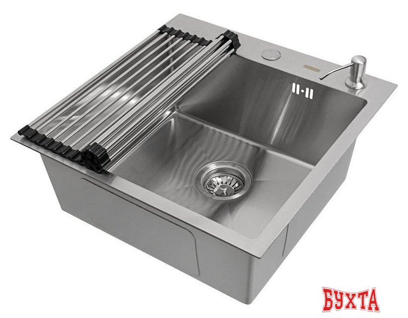 Кухонная мойка ARFEKA ECO AR мойка 500*500, роллер-мат, дозатор SATIN