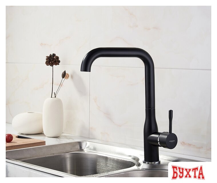 Смеситель Ledeme H98 L4698B (черный матовый) 2