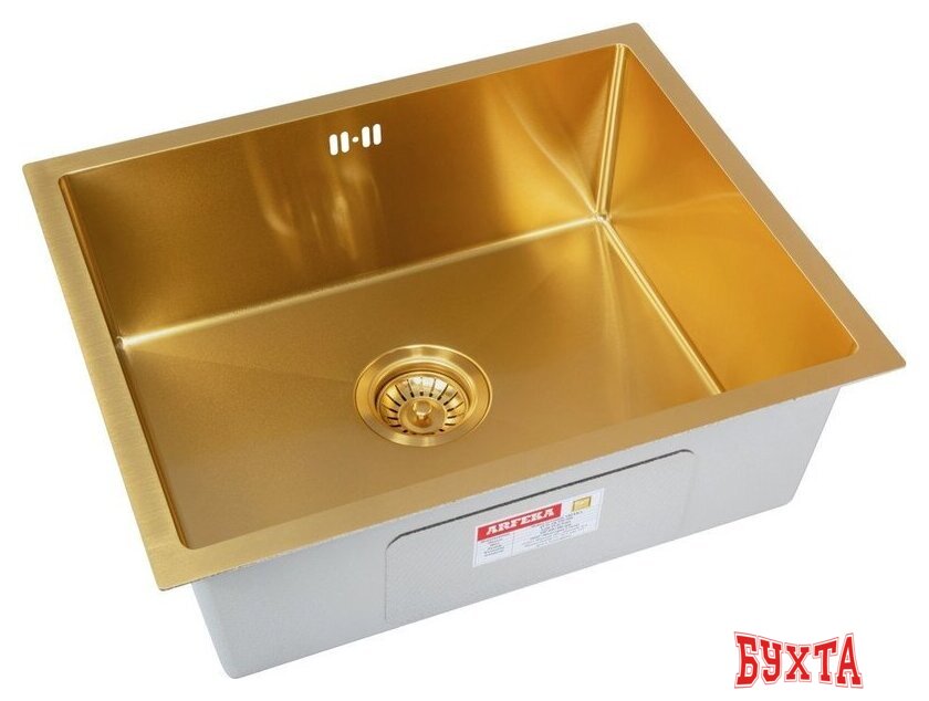 Кухонная мойка ARFEKA ECO AR 550*450 GOLD PVD NANO