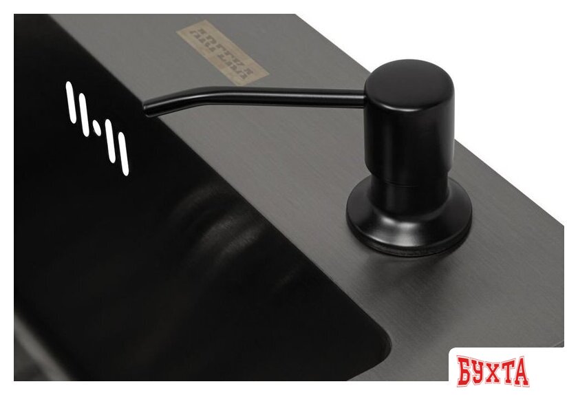 Кухонная мойка ARFEKA ECO AR мойка 600*500, коландер, дозатор BLACK 5