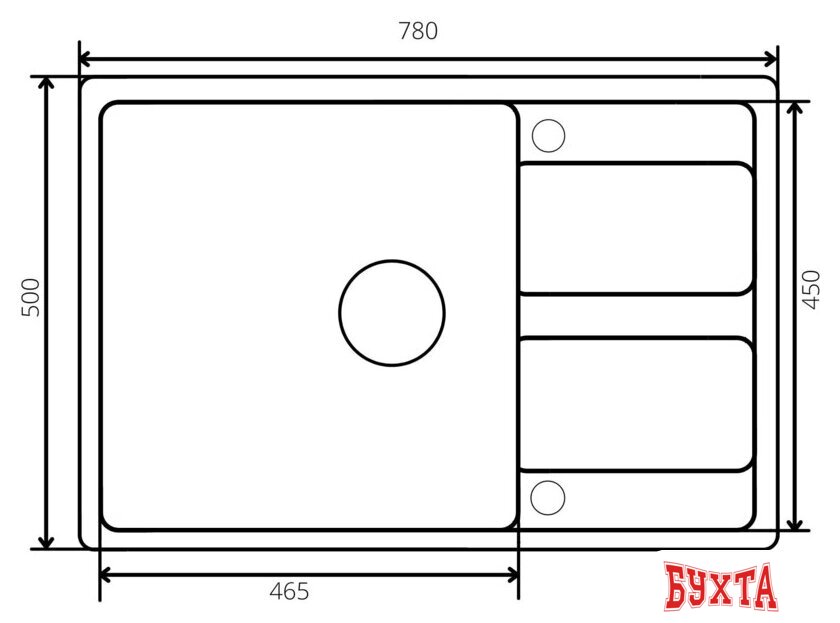 Кухонная мойка ZorG Apollo 78 (черный оникс) 4