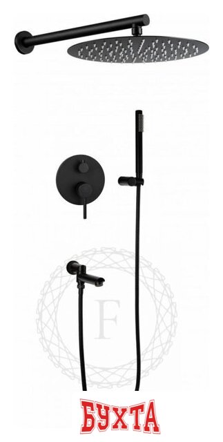 Душевая система Filarete Roun FL1020 (черный матовый)