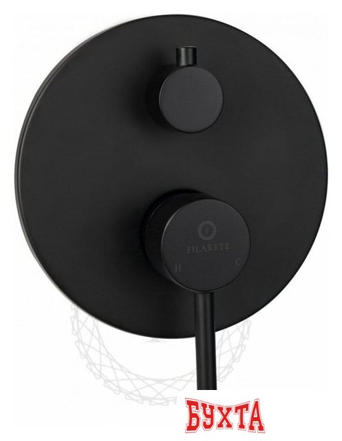Душевая система Filarete Roun FL1020 (черный матовый) 3