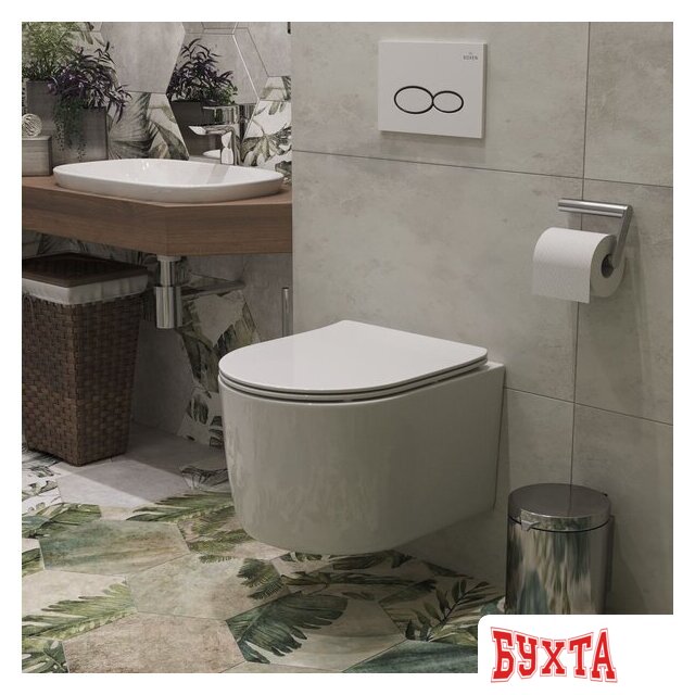 Унитаз подвесной Roxen Simple Compact 530120-01 Rimless Soft Close 2