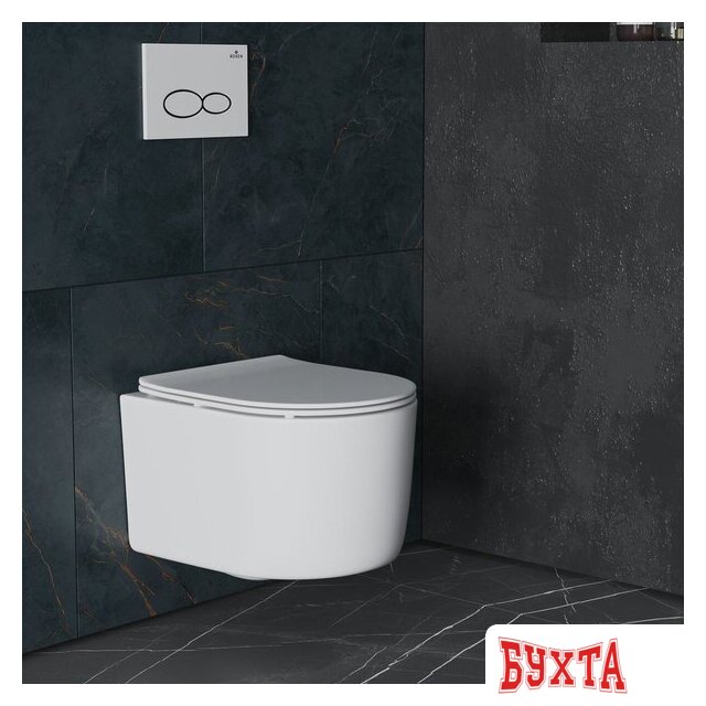 Унитаз подвесной Roxen Simple Compact 530120-01 Rimless Soft Close 4