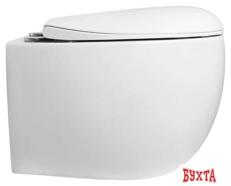 Унитаз подвесной Roxen Egg в комплекте с инсталляцией StounFix Dual Fresh 6 в 1 968085 (кнопка: брашированное золото) 5