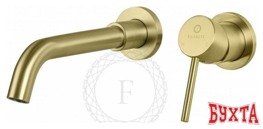 Смеситель Filarete Roun FL4020 (матовое золото) 3