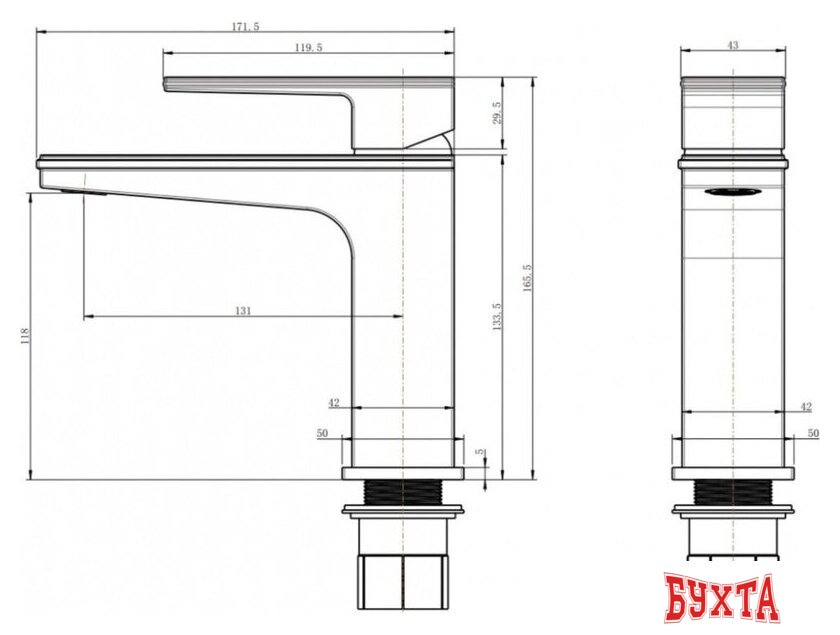 Смеситель Filarete Linea FL5060 (никель) 2