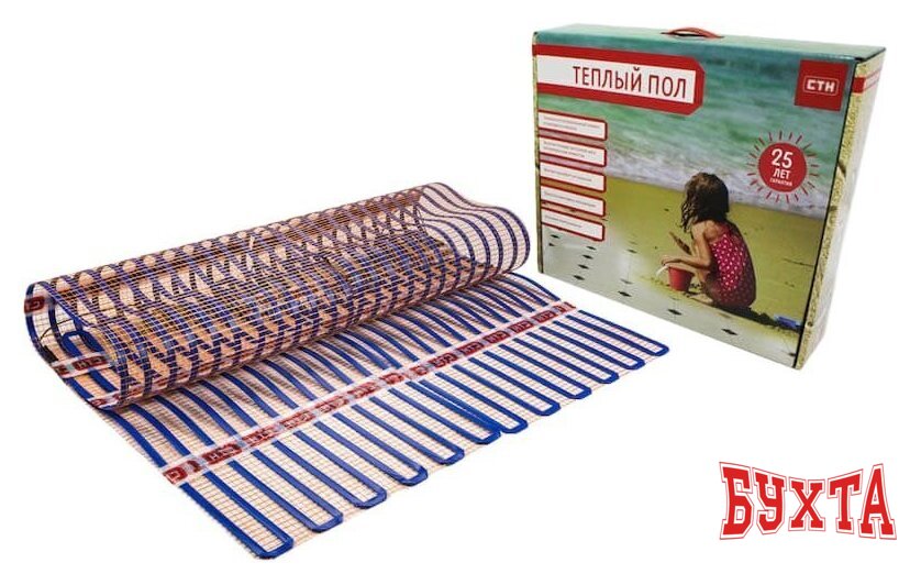 Нагревательный мат СТН City Heat 2х1 м 300 Вт