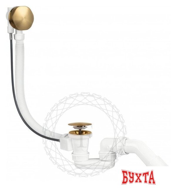 Сифон Filarete FL80 (золотой брашированный) 1