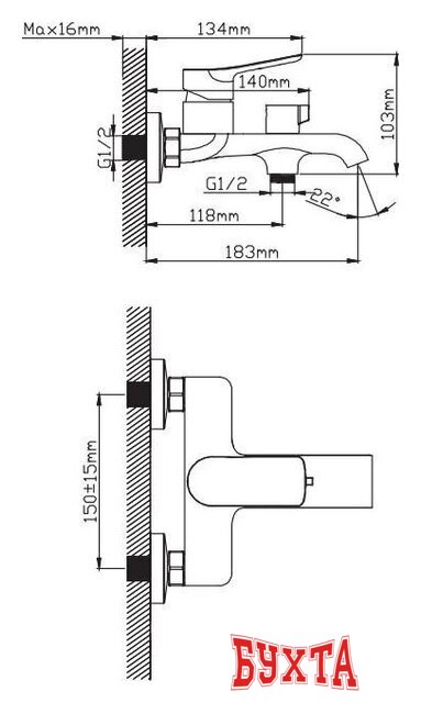 Смеситель Diadonna Д168-30QH 2