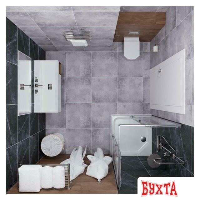 Душевой уголок Triton Вента Хром А1 100х100 без поддона (прозрачное стекло) 5