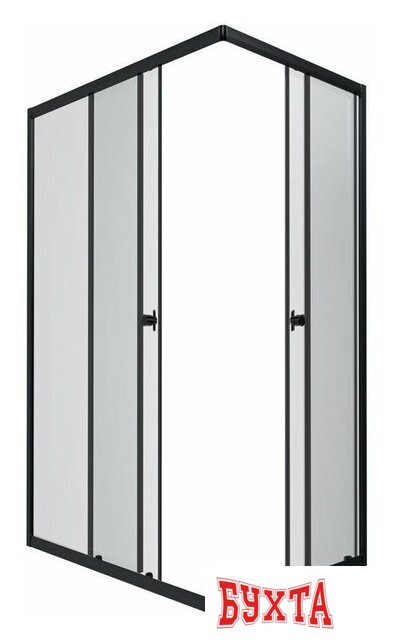 Душевой уголок Triton Вента Блэк А1 120х80 без поддона (прозрачное стекло)