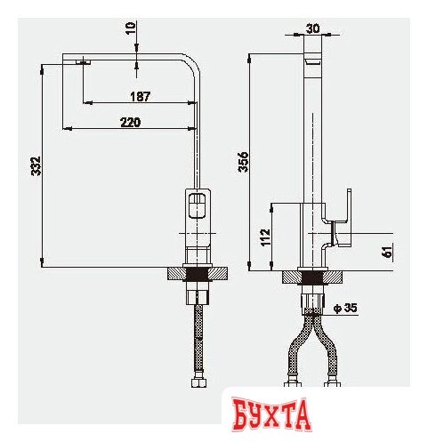 Смеситель Vieir V353523-G 2