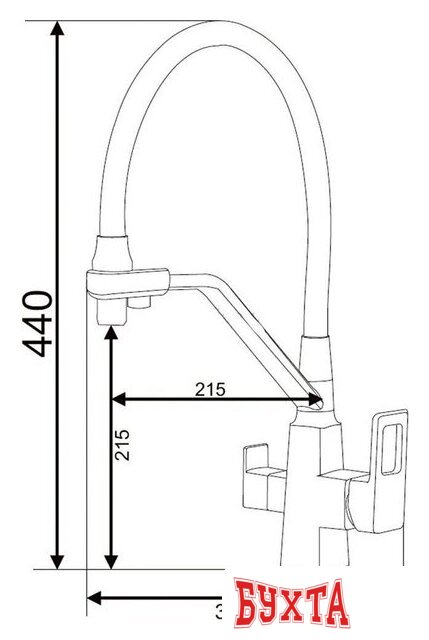 Смеситель Vieir V353525-C 2