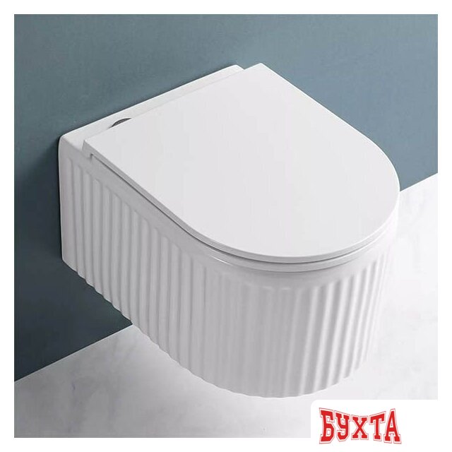 Унитаз подвесной Roxen Royal Matt в комплекте с инсталляцией StounFix Dual Fresh 6 в 1 968290 (кнопка: оружейная сталь) 5