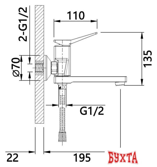 Смеситель Vieir V423531-G 2