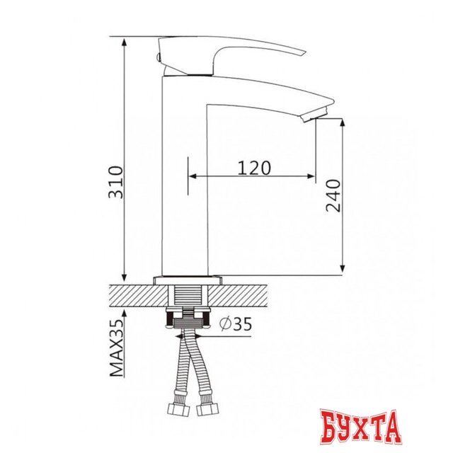 Смеситель Vieir V433512-G 2